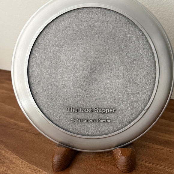 The Last Supper 3D Vintage Selangor Pewter Plate 5 5/8" - Picture 4 of 6